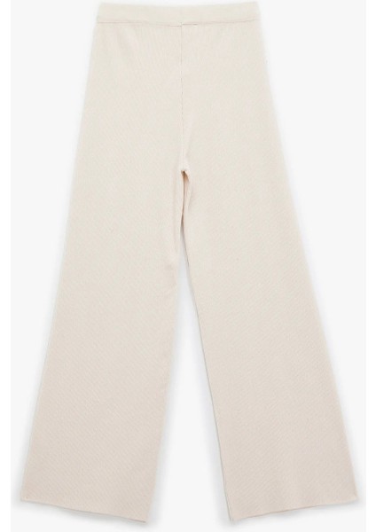 Kadın x Sibil Çetinkaya - Düz Bol Paça Triko Pantolon 6WAK40014HT indirimleri