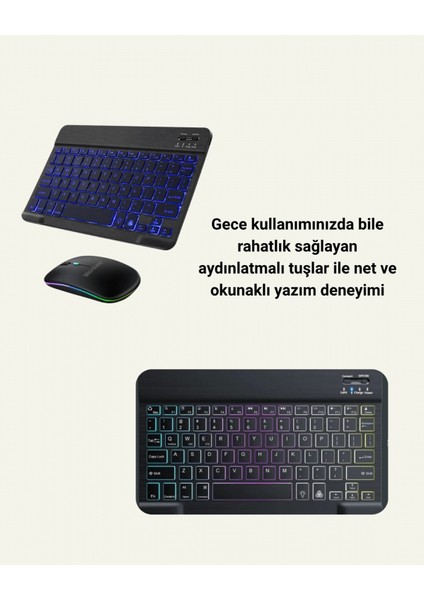 Türkçe Q Klavye Düzenli Rgb Kablosuz Klavye Mouse Set fırsatları