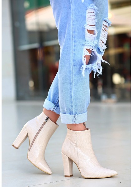 Lvsqvr Loora Ten Rugan Desenli Topuklu Bot (Numara: 39) fiyatları