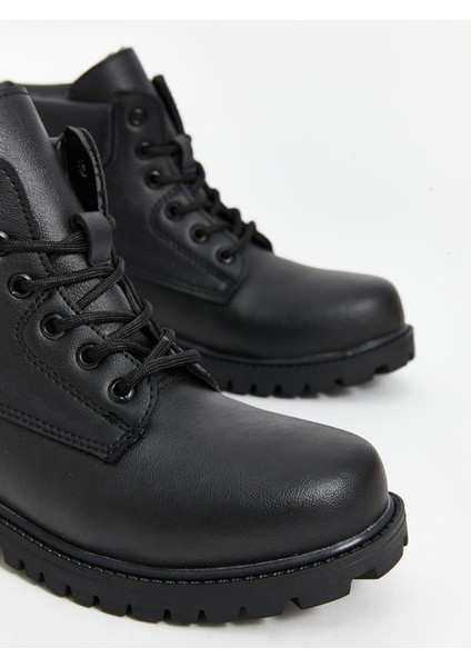 Yeni Sezon Bağcıklı Deri Görünümlü Erkek Bot modelleri