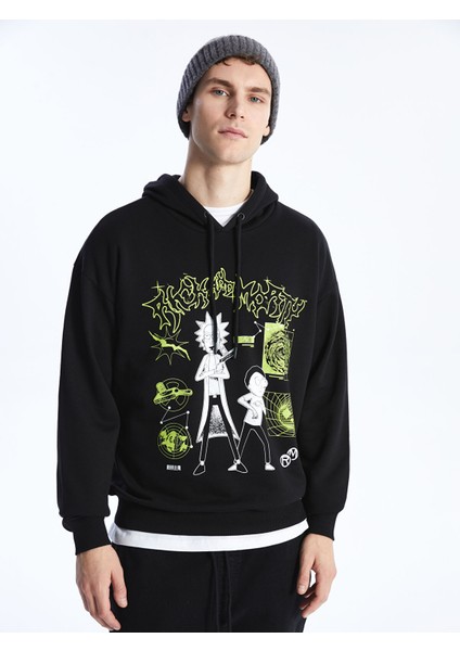 Yeni Sezon Uzun Kollu Rick And Morty Baskılı Erkek Kalın Hoodie fiyatları