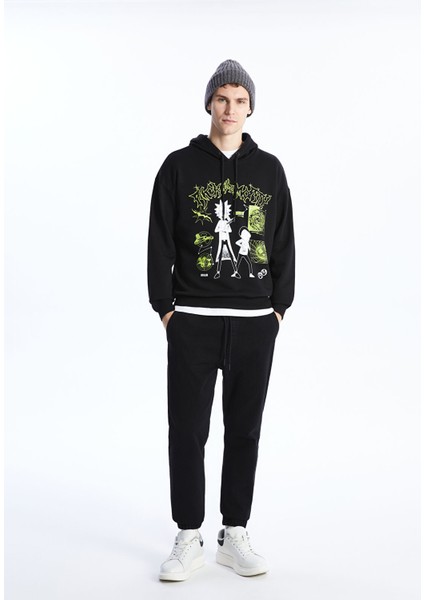 Yeni Sezon Uzun Kollu Rick And Morty Baskılı Erkek Kalın Hoodie modelleri