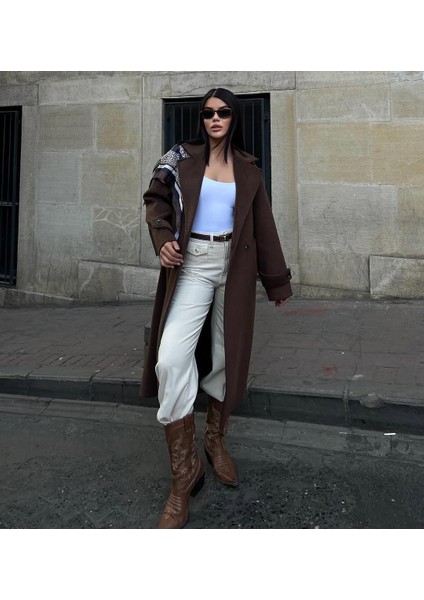 Kruvaze Kesim Kışlık Trençkot Palto modelleri