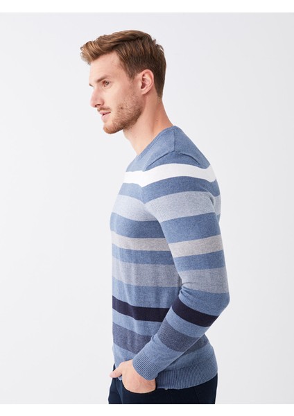 Yeni Sezon Bisiklet Yaka Uzun Kollu Çizgili Erkek Triko Kazak fiyatları