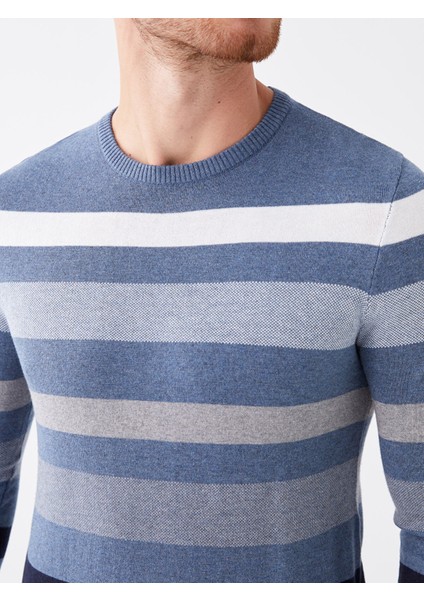 Yeni Sezon Bisiklet Yaka Uzun Kollu Çizgili Erkek Triko Kazak fırsatları