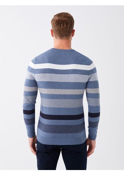 Yeni Sezon Bisiklet Yaka Uzun Kollu Çizgili Erkek Triko Kazak indirimleri