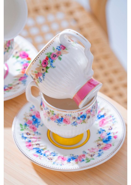 Despina 6 Kişilik Porselen Kahve Fincan Takımı - 90 ml