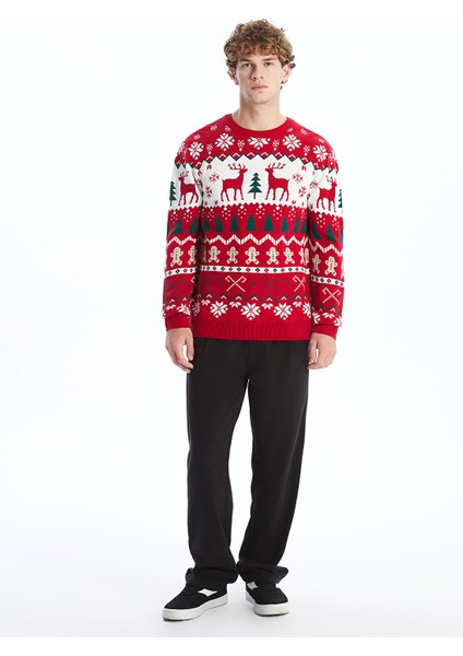 Yeni Sezon Bisiklet Yaka Uzun Kollu Yılbaşı Temalı Erkek Triko Kazak fiyatları