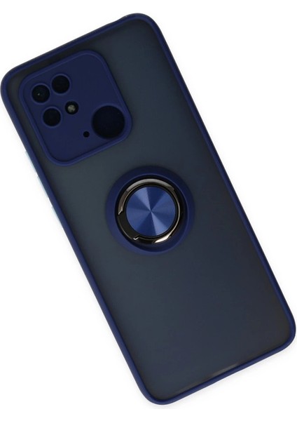Xiaomi Redmi 10C Kılıf Montreal Yüzüklü Silikon Kapak - Lacivert modelleri