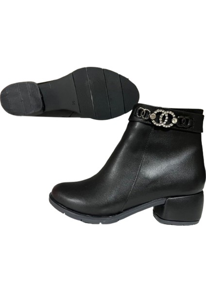 Bej Mat Fermuar Detaylı Rahat Kadın 4.5 cm Topuklu Bot modelleri