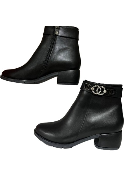 Bej Mat Fermuar Detaylı Rahat Kadın 4.5 cm Topuklu Bot fırsatları