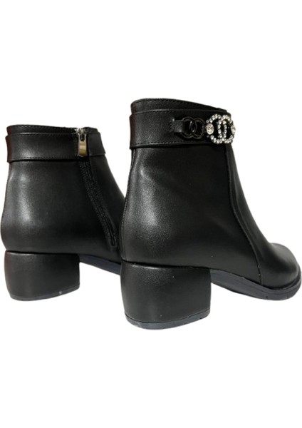 Bej Mat Fermuar Detaylı Rahat Kadın 4.5 cm Topuklu Bot indirimleri