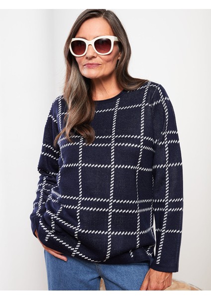 Yeni Sezon Bisiklet Yaka Desenli Uzun Kollu Kadın Triko Kazak fiyatları