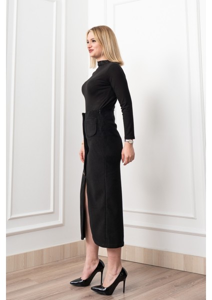 Velora Signature Wool Slit Skirt fiyatları