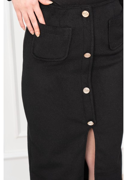 Velora Signature Wool Slit Skirt modelleri