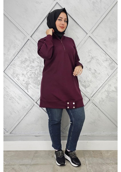 Kadın Çıt Çıt Detaylı Tesettür Tunik