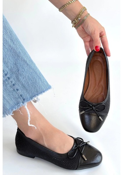 Lvsqvr Etya Siyah Cilt Babet Ayakkabı (Numara: 37)