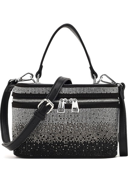 Kadın Siyah Taşlı Uzun Askılı Mini Abiye Kol Çantası 25ABD2647TS