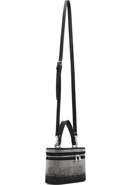 Kadın Siyah Taşlı Uzun Askılı Mini Abiye Kol Çantası 25ABD2647TS
