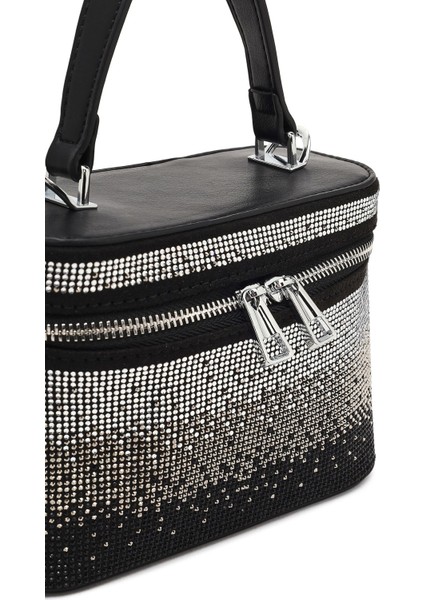 Kadın Siyah Taşlı Uzun Askılı Mini Abiye Kol Çantası 25ABD2647TS