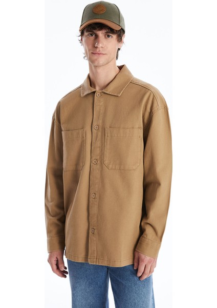 Yeni Sezon Rahat Kalıp Uzun Kollu Gabardin Erkek Gömlek Ceket fiyatları