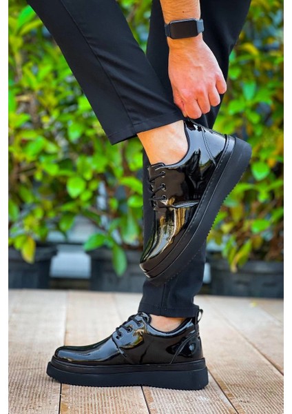 Lvsqvr Kb-X3 Kuback Siyah Rugan Siyah Taban Bağcıklı Günlük Erkek Ayakkabı (Numara: 43) modelleri