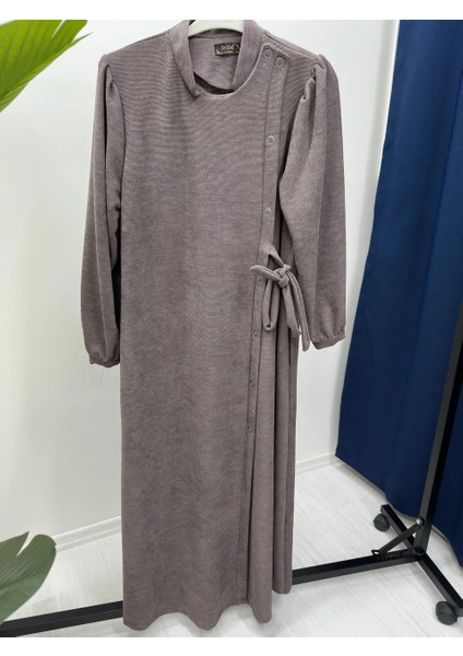 Bağlamalı Çıtçıt Detaylı Şönil Ferace - Somon