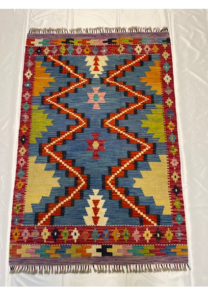 El Dokuma Afgan Kök Boya Kilim