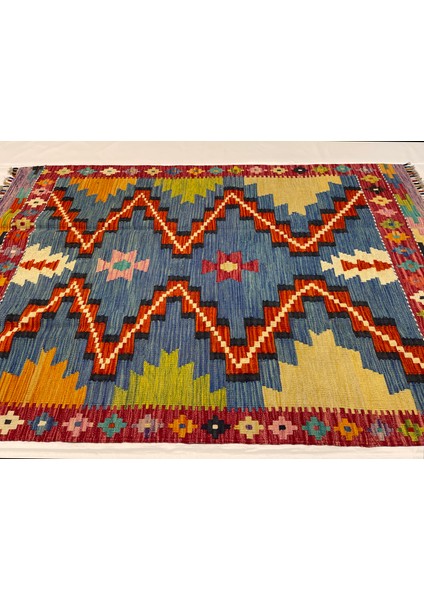 El Dokuma Afgan Kök Boya Kilim