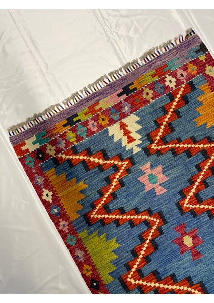 El Dokuma Afgan Kök Boya Kilim