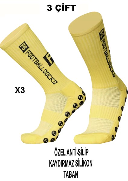 3 Çift Kaydırmaz Silikon Tabanlı Futbol Çorabı Kauçuk Havlu Taban Dikişsiz Maç Sporcu Tozluk Konç fiyatları