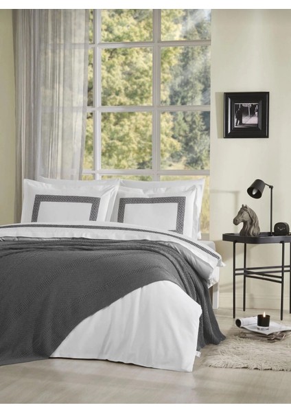 Çift Kişilik Triko Battaniyeli Nevresim Takımı Wickers