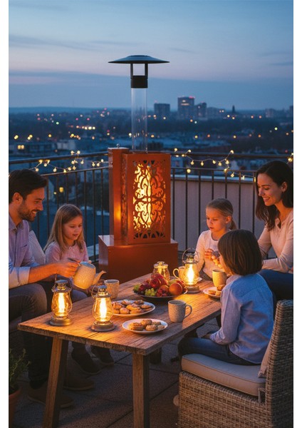 Retro Turuncu Kutulu Lazer Kesimli Pelet Soba fiyatları