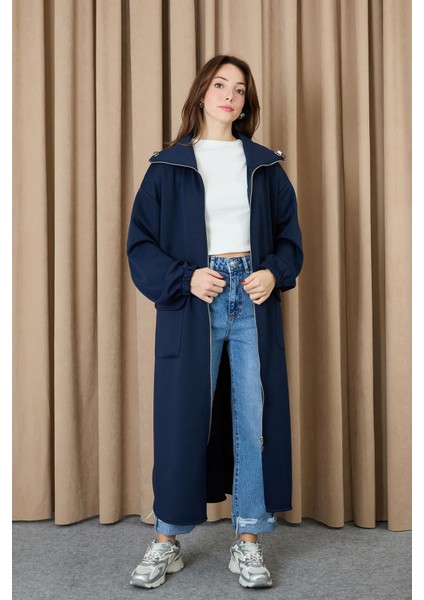 Kadın Yakası ve Arka Belden Tünelli Basic Kap Elbise 15225 indirimleri