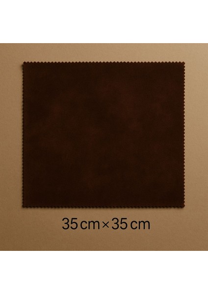 % 100 Koyun Derisi Güderi Temizlik Bezi Taba, Kahverengi ve Siyah 35 cm x 35 cm 3 Adet fırsatları