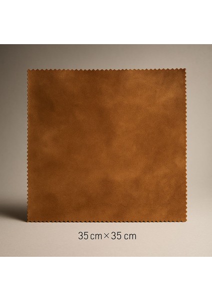 % 100 Koyun Derisi Güderi Temizlik Bezi Taba, Kahverengi ve Siyah 35 cm x 35 cm 3 Adet indirimleri