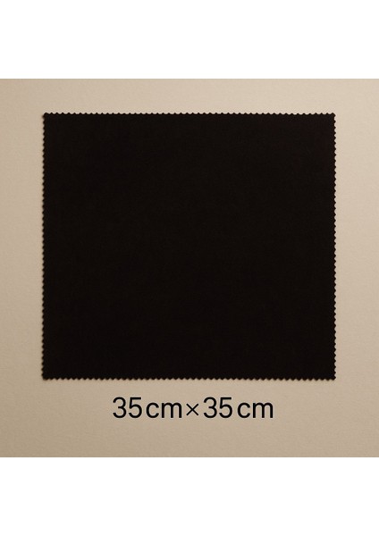 % 100 Koyun Derisi Güderi Temizlik Bezi Taba, Kahverengi ve Siyah 35 cm x 35 cm 3 Adet