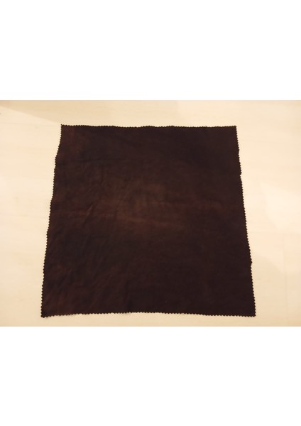 % 100 Koyun Derisi Güderi Temizlik Bezi Taba, Kahverengi ve Siyah 35 cm x 35 cm 3 Adet