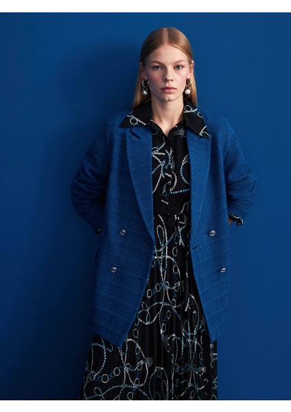 Yeni Sezon Desenli Uzun Kollu Şifon Kadın Gömlek Elbise fiyatları