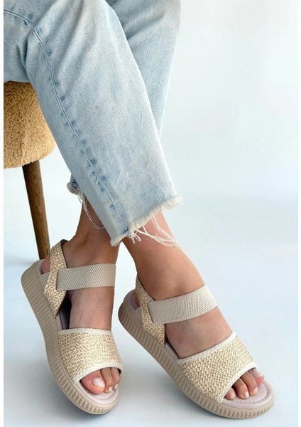 Lvsqvr Jake Bej Hasır Cilt Sandalet (Numara: 36) fiyatları