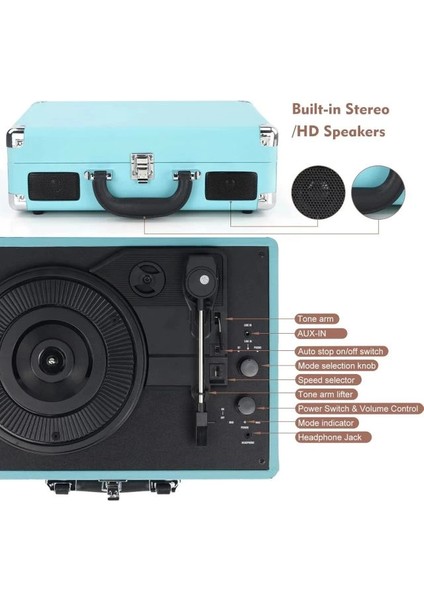 Dıgıtnow Vinil Plak Çalar Kablosuz Pikap indirimleri