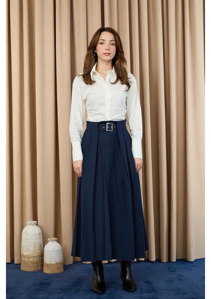 Kadın Kadın Pileli Kemerli Etek 20702 indirimleri