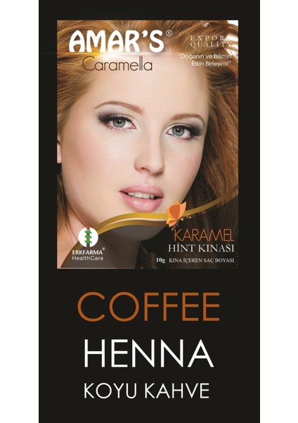 Kına İçeren Saç Boyası Karamel (KOYU KAHVE) Renk 10 gr -12 Adet fiyatları