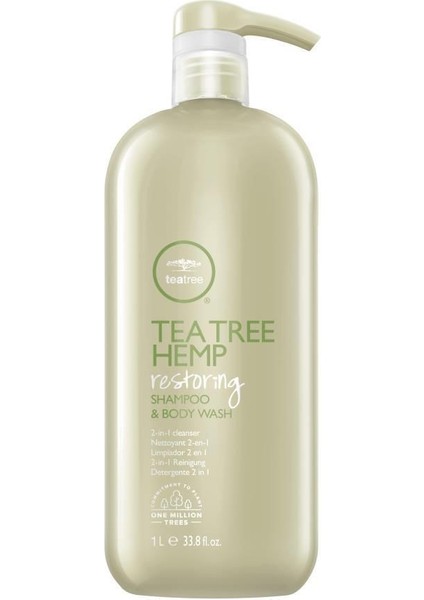 Tea Tree Hemp Kenevir Özlü Vegan Saç Vücut Bakım Şampuanı 1000ML fiyatları