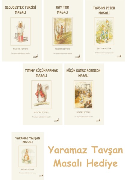 Beatrix Potter 17 - Timmy Küçükparmak Masalı + Beatrix Potter 23 - Küçük Domuz Robinson Masalı