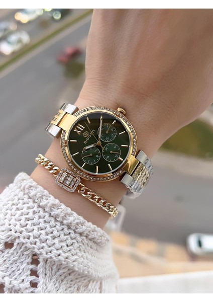 Çelik Kordon 2 Yıl Garantili 3 Atm Suya Dayanıklı Spor Kadın Kol Saati+Bileklik YBG.10661.4 fiyatları