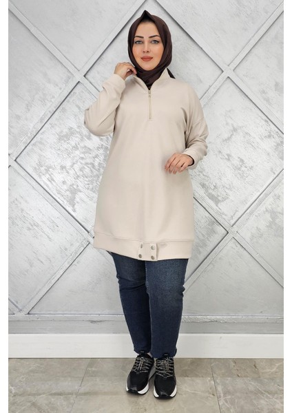 Kadın Çıt Çıt Detaylı Tesettür Tunik