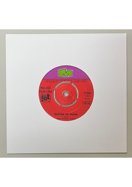Dün Bugün Yarın Makina ve Insan - Kara Tren 45 Lik Plak (Orjinal Dönem Baskı Plak)