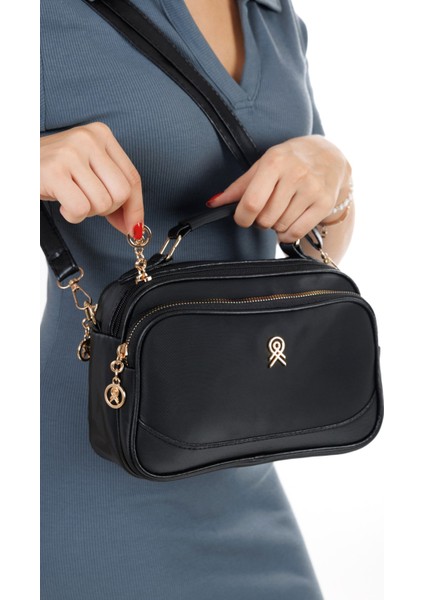 Kadın Uzun Askılı Fermuarlı El ve Omuz Çantası – Siyah – NEWPOLO356 fiyatları