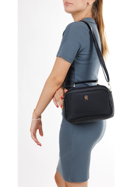 Kadın Uzun Askılı Fermuarlı El ve Omuz Çantası – Siyah – NEWPOLO356 modelleri